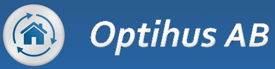 Optihus ab logotyp, företaget säljer drybox avfuktare