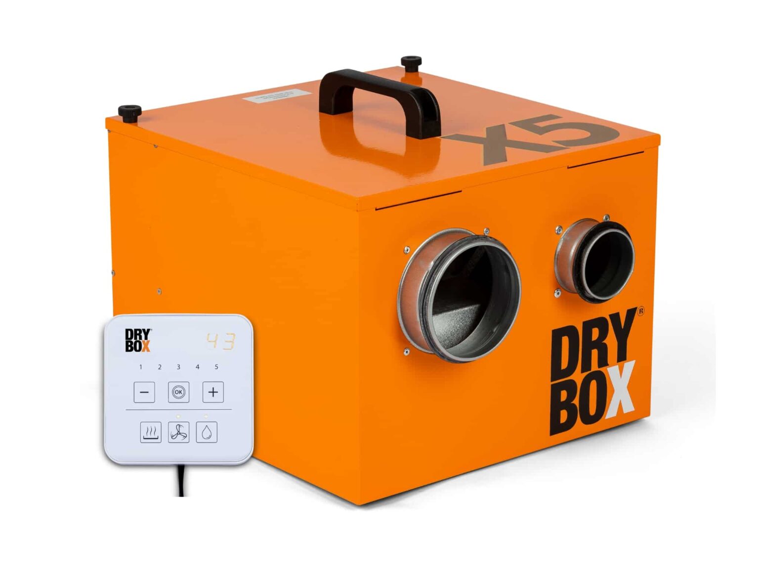 Drybox X5 smart adsorptionsavfuktare med variabel flaktstyrning for optimerad drift och lag energiforbrukning.